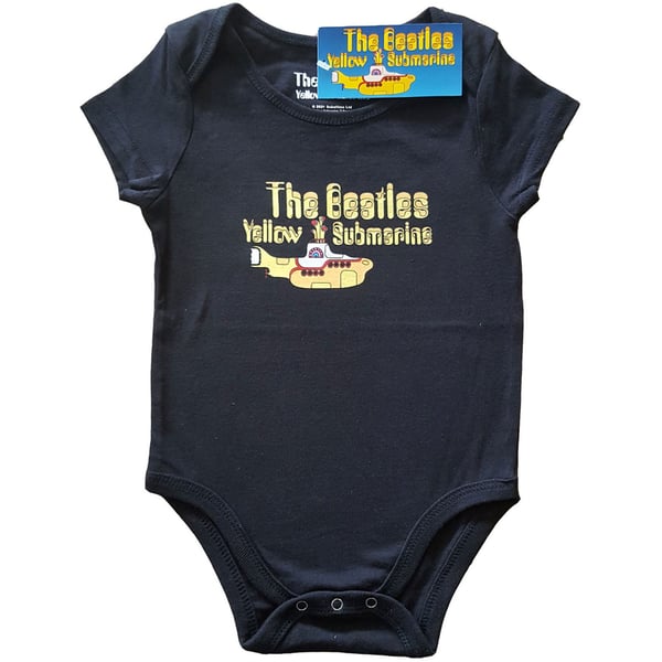 The Beatles Kids Baby Grow: Yellow Submarine Logo & Sub (6-9 Months)