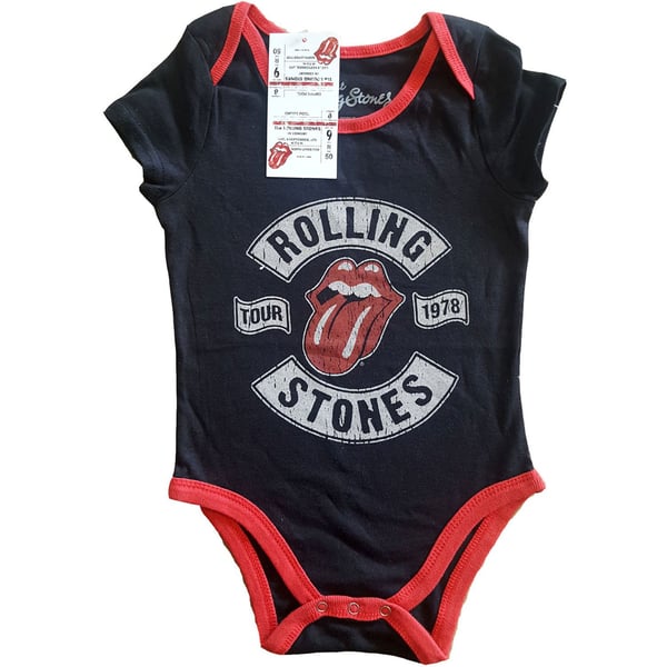The Rolling Stones Kids Baby Grow: US Tour 1978 (3-6 Months)