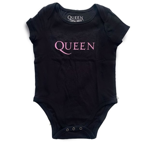 Queen Kids Baby Grow: Pink Logo (3-6 Months)
