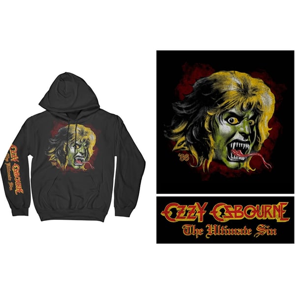 Ozzy Osbourne Unisex Pullover Hoodie: Ozzy Demon (X-Large)