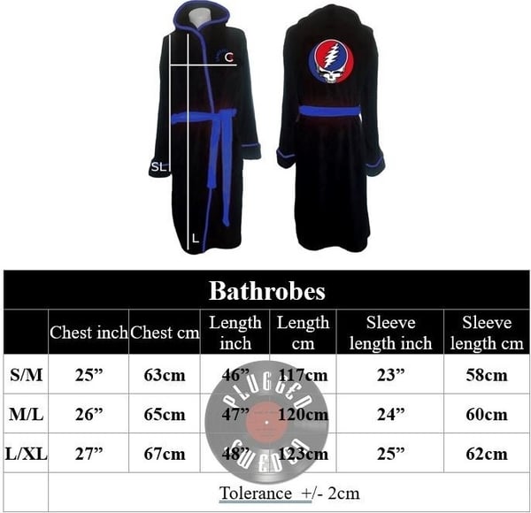 The Beatles Unisex Bathrobe: Drop T Logo (Medium - Large)