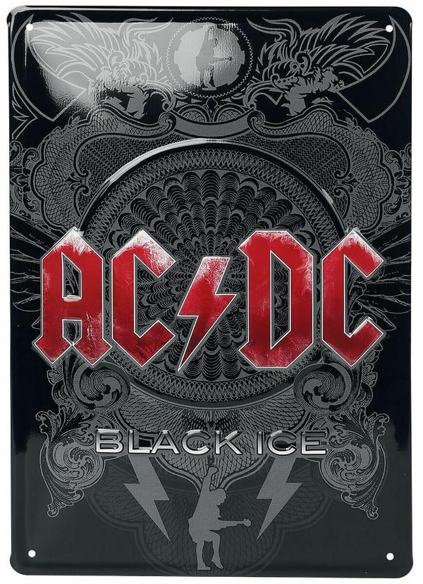 Plåtskylt: AC/DC - Black Ice