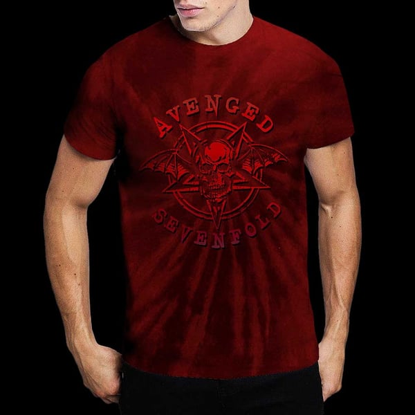 Avenged Sevenfold Unisex T-Shirt: Pent Up (Dip-Dye) (X-Large)