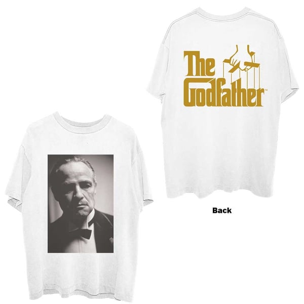 The Godfather Unisex T-Shirt: Brando B&W (Back Print) (X-Large)