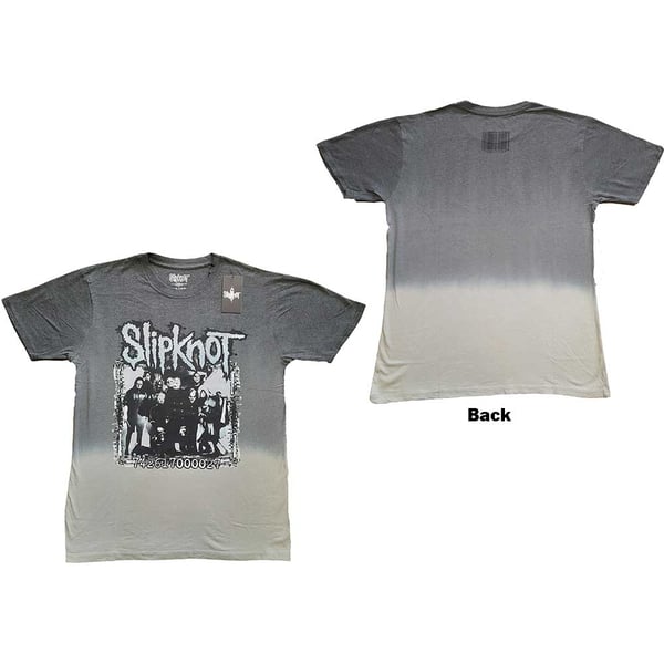 Slipknot Unisex T-Shirt: Barcode Photo (Back Print & Dip-Dye) (Medium)