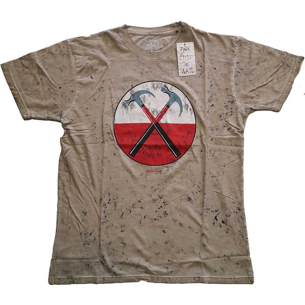 Pink Floyd Unisex T-Shirt: The Wall Hammers (Snow Wash) (X-Large)
