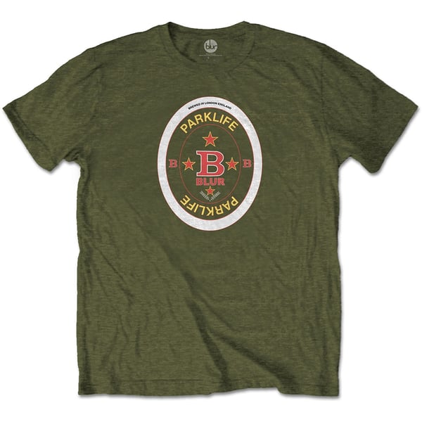 Blur Unisex T-Shirt: Parklife Beermat (Large)