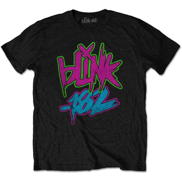 Blink-182 Unisex T-Shirt: Neon Logo (Small)