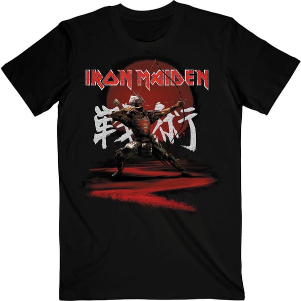 Iron Maiden Unisex T-Shirt: Senjutsu Eddie Archer Kanji (Small)