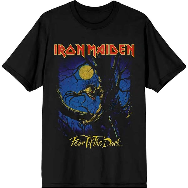 Iron Maiden Unisex T-Shirt: Fear of the Dark Moonlight (Small)