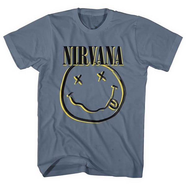 Nirvana Unisex T-Shirt: Inverse Smiley (Small)