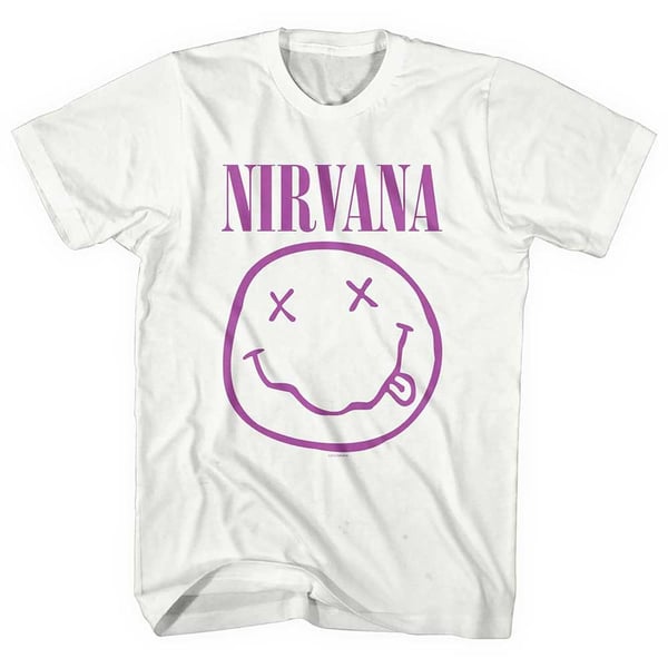 Nirvana Unisex T-Shirt: Purple Smiley (XX-Large)