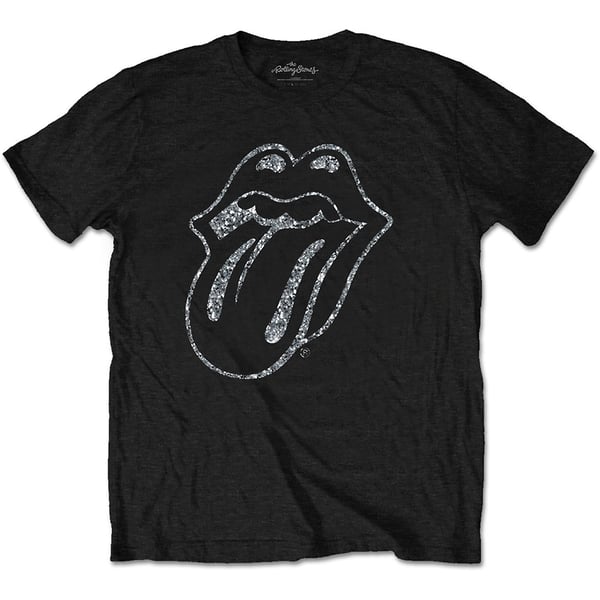 The Rolling Stones Unisex T-Shirt: Tongue (Diamante) (Large)