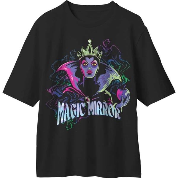 Disney Unisex T-Shirt: Sleeping Beauty Evil Queen Mirror (Medium)