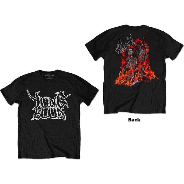 Yungblud Unisex T-Shirt: Weird Flaming Skeletons (Back Print) (Small)