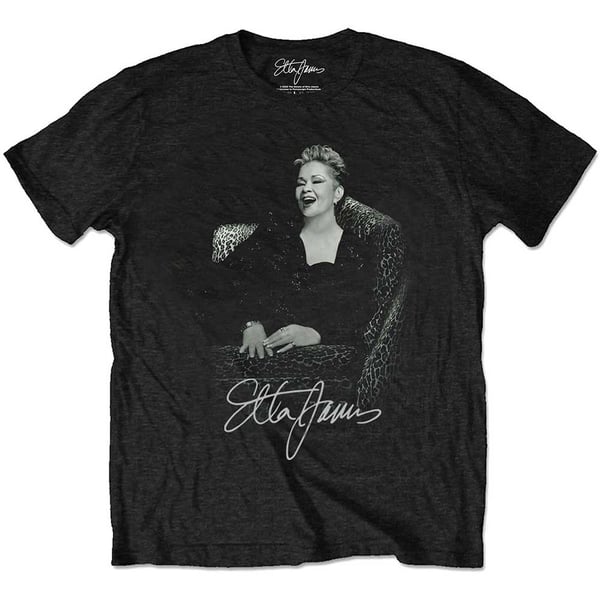 Etta James Unisex T-Shirt: Etta Seated (Medium)