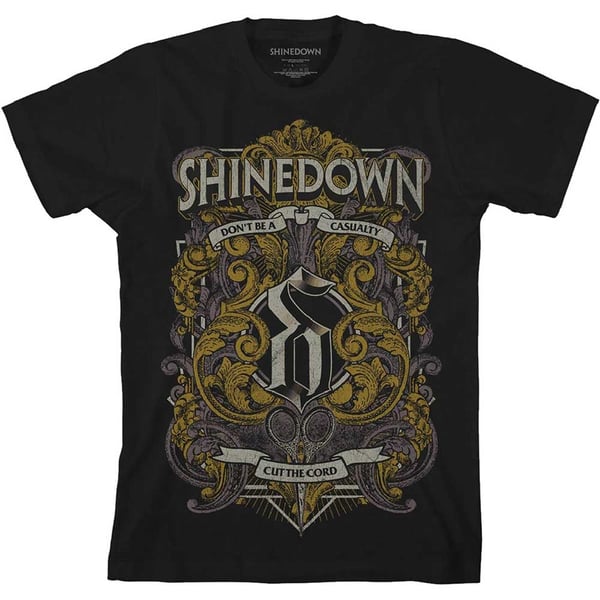 Shinedown Unisex T-Shirt: Ornamental Scissors (Medium)
