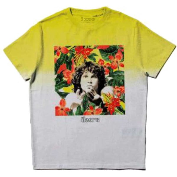 The Doors Unisex T-Shirt: Floral Square (Wash Collection) (Medium)