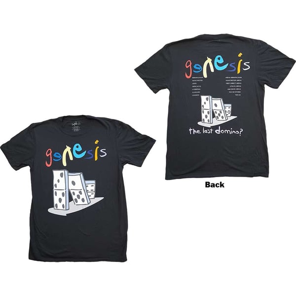 Genesis Unisex T-Shirt: Back Print (Back Print & Ex-Tour) (Medium)