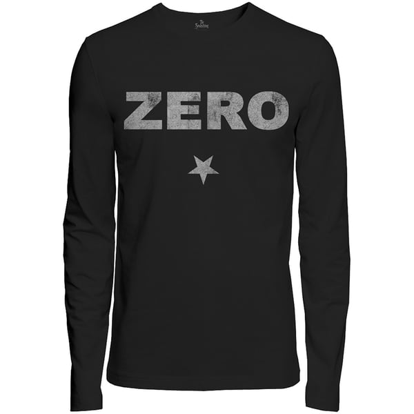 The Smashing Pumpkins Unisex Long Sleeved T-Shirt: Zero Distressed (Medium)
