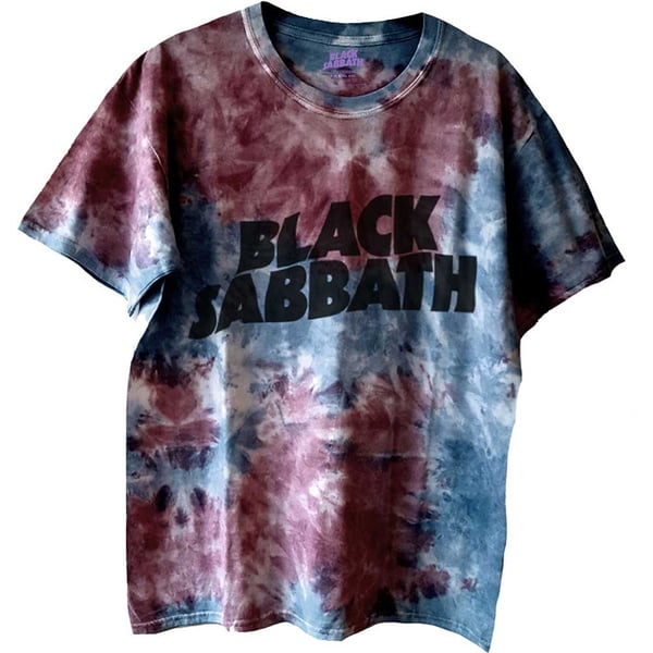 Black Sabbath Unisex T-Shirt: Wavy Logo (Wash Collection) (Small)