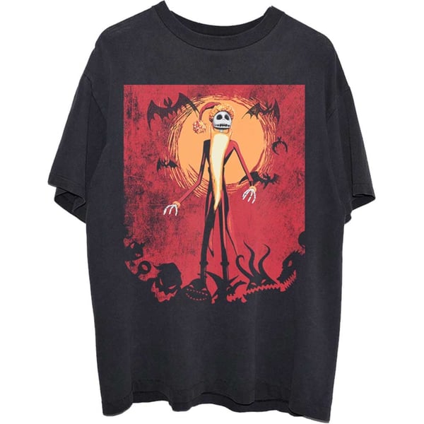 Disney Unisex T-Shirt: The Nightmare Before Christmas Jack Orange Sun (Medium)