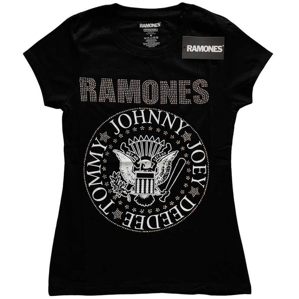 Ramones Ladies T-Shirt: Presidential Seal (Diamante) (Large)