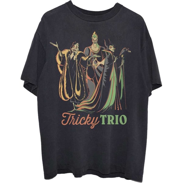 Disney Unisex T-Shirt: Tricky Trio (Medium)