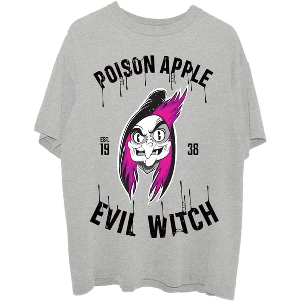 Disney Unisex T-Shirt: Snow White Evil Witch Poison Apple (Large)