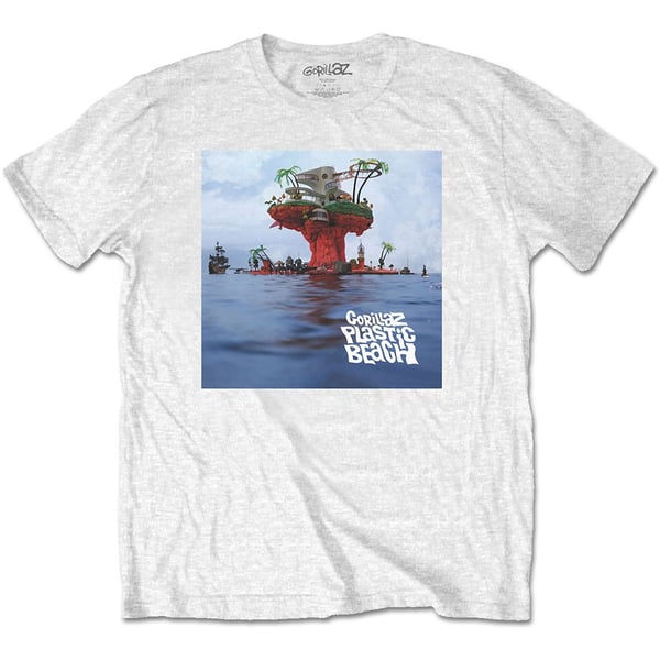 Gorillaz Unisex T-Shirt: Plastic Beach (Large)