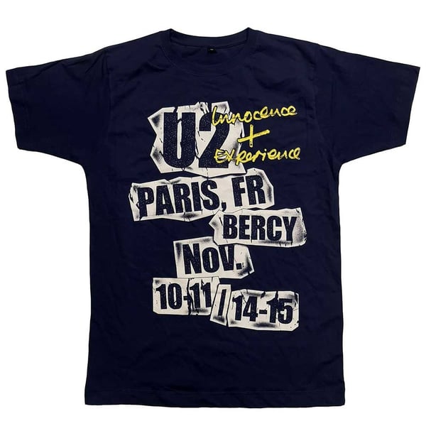 U2 Unisex T-Shirt: I+E Paris Event 2018 (Large)