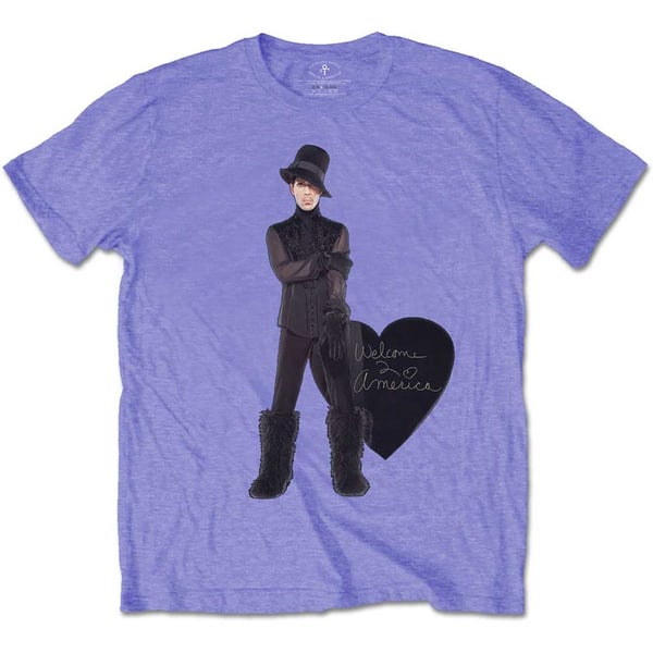 Prince Unisex T-Shirt: Heart Purple (X-Large)