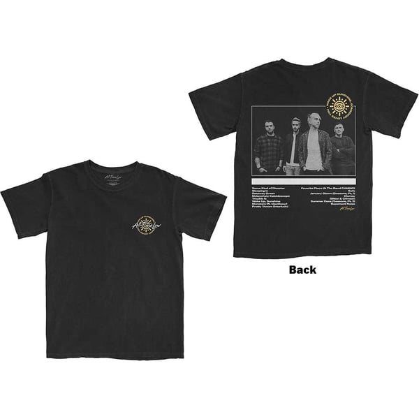 All Time Low Unisex T-Shirt: Wake Up Sunshine Track List (Back Print) (Medium)