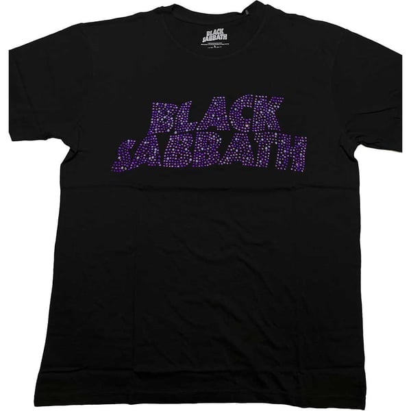 Black Sabbath Unisex T-Shirt: Wavy Logo (Diamante) (X-Large)