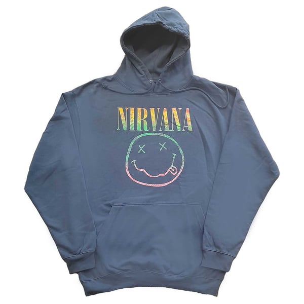 Nirvana Unisex Pullover Hoodie: Sorbet Ray Smiley (Small)