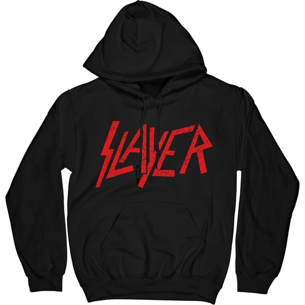 Slayer Unisex Pullover Hoodie: Distressed Logo (XX-Large)