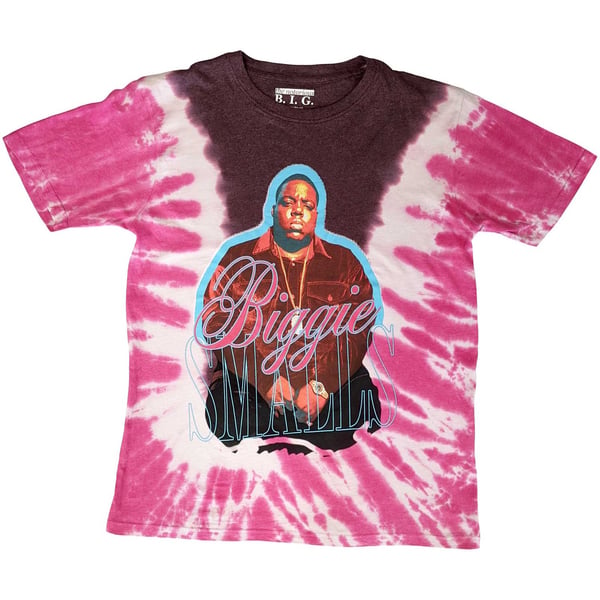Biggie Smalls Unisex T-Shirt: Neon Glow (Wash Collection) (Large)