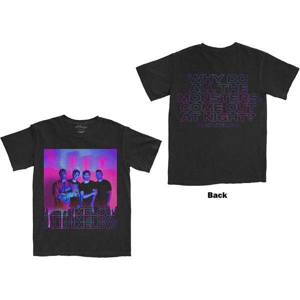 All Time Low Unisex T-Shirt: Blurry Monster (Back Print) (Large)