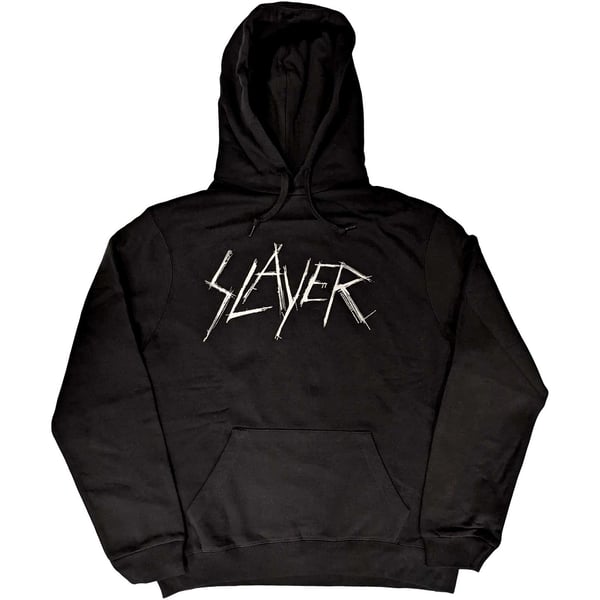 Slayer Unisex Pullover Hoodie: Scratchy Logo (Medium)