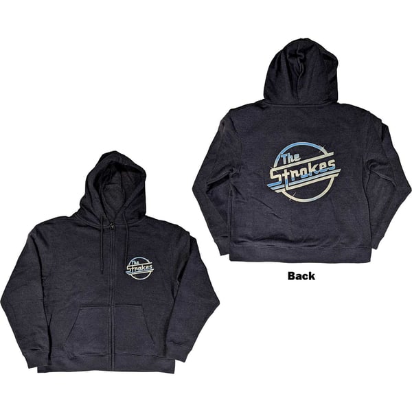 The Strokes Unisex Zipped Hoodie: OG Magna (Back Print) (Large)