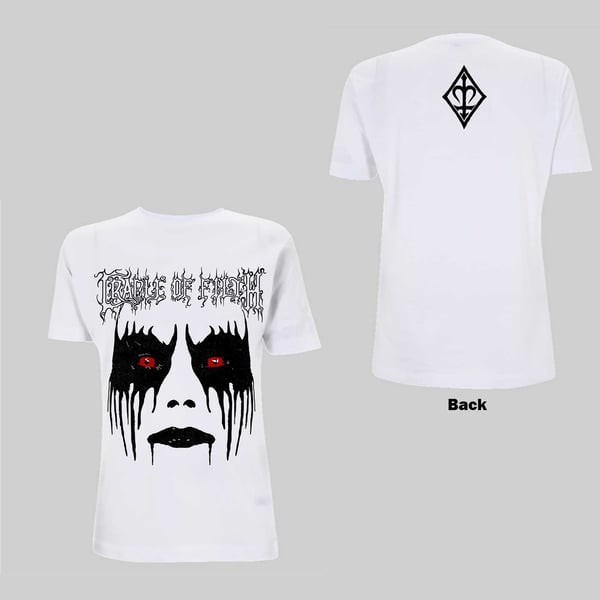 Cradle Of Filth Unisex T-Shirt: Dani Make Up (Back Print) (Medium)