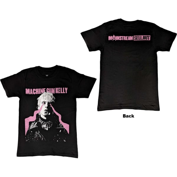 Machine Gun Kelly Unisex T-Shirt: Laser Eye (Back Print) (Small)