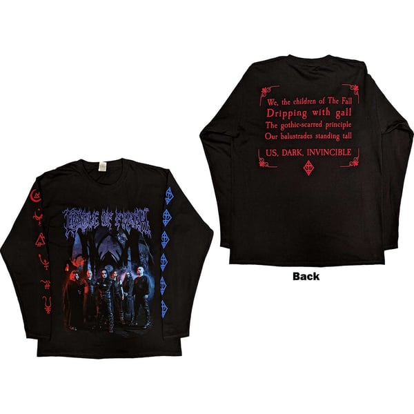 Cradle Of Filth Unisex Long Sleeve T-Shirt: Band Tour (Back Print) (Large)