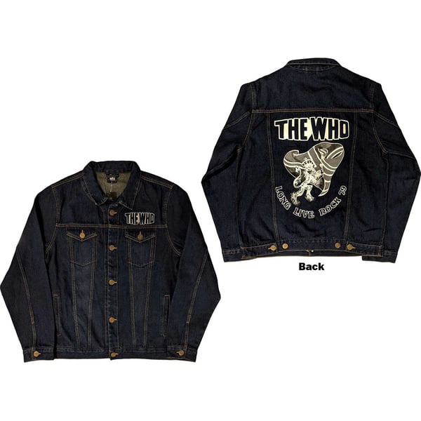 The Who Unisex Denim Jacket: Long Live Rock (Back Print) (XX-Large)