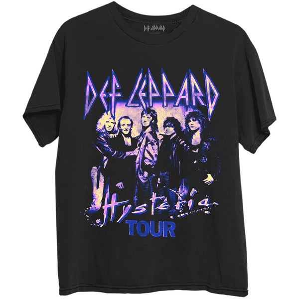 Def Leppard Unisex T-Shirt: Hysteria Tour (Large)