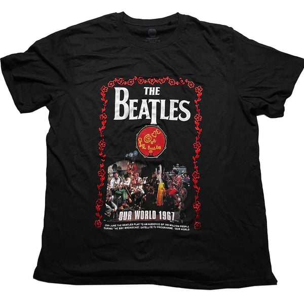 The Beatles Unisex T-Shirt: Our World 1967 (Medium)