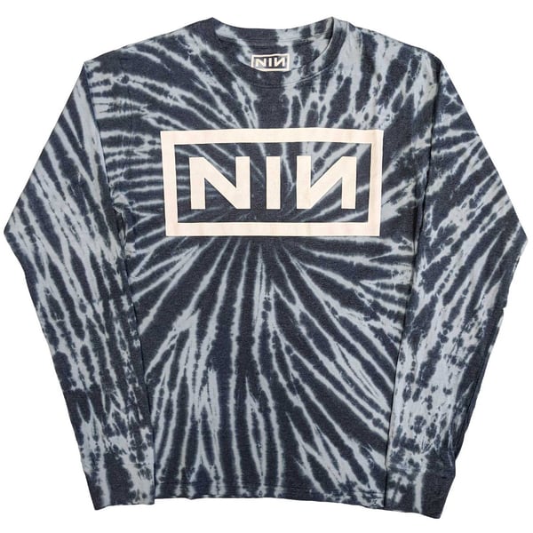 Nine Inch Nails Unisex Long Sleeve T-Shirt: Logo (Wash Collection) (Large)
