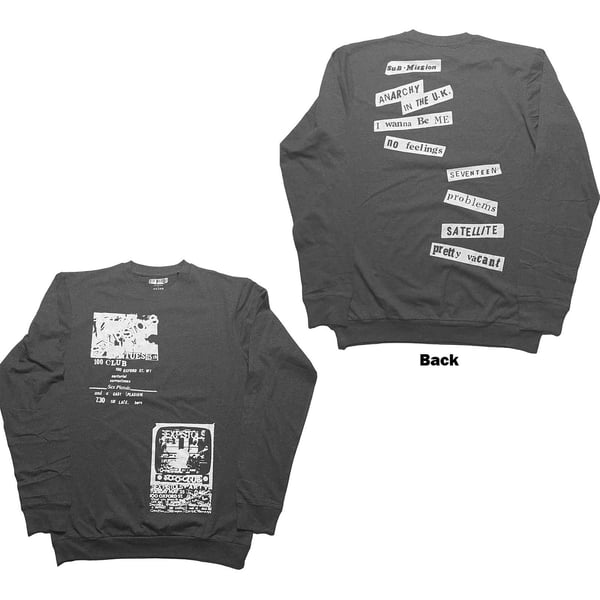 The Sex Pistols Unisex Long Sleeve T-Shirt: 100 Club (Back Print) (Small)