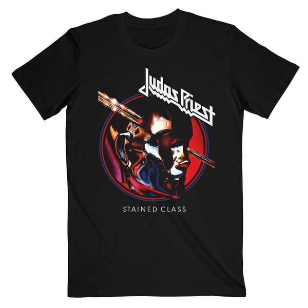 Judas Priest Unisex T-Shirt: Stained Class Album Circle (Large)