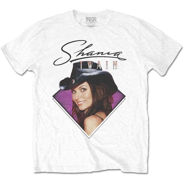 Shania Twain Unisex T-Shirt: Purple Photo (X-Large)